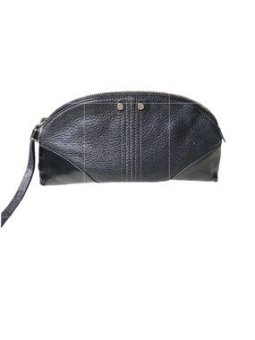 Cole Haan Black Leather Wristlet Clutch EUC